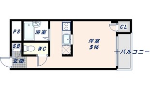 新深江駅 徒歩3分 4階の物件間取画像